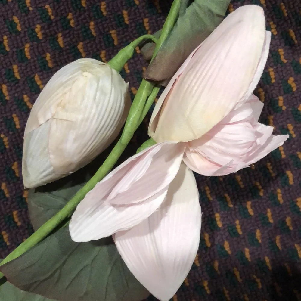 NWT. 3 - 21” pink floral stalks to wrap candle bottoms or centerpieces
